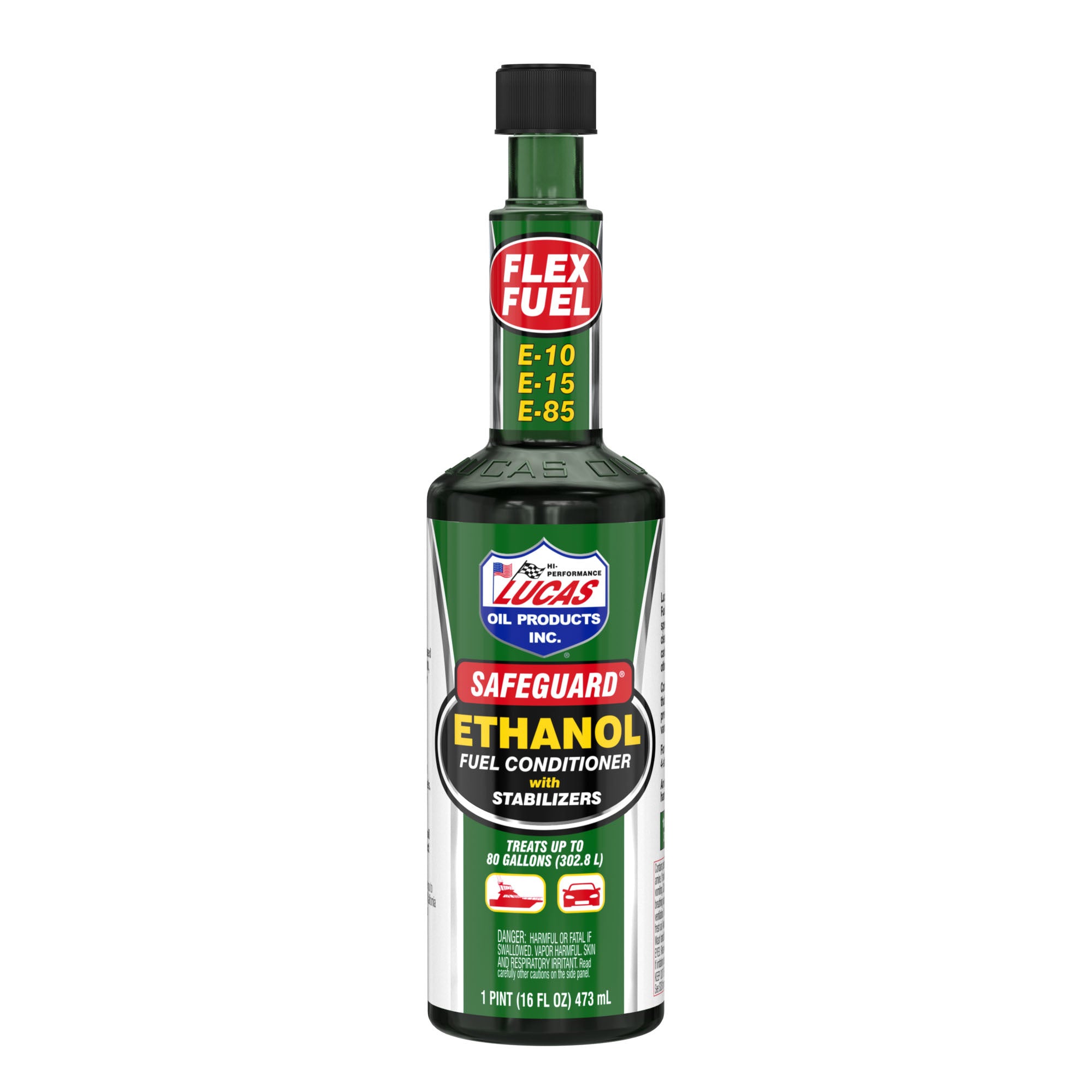 Lucas Oil Safeguard Ethanol Fuel Stabilizer 16 oz Fuel Additive and System Cleaner