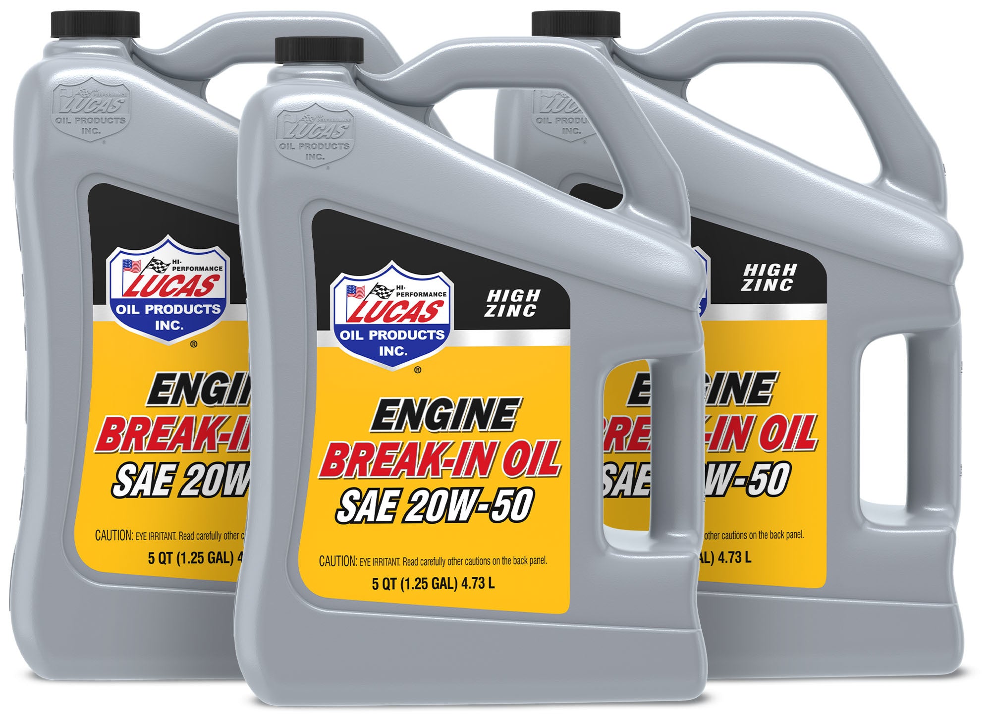 Lucas Oil SAE 20W50 Break-In Oil Case of 3 - 5 Quart Jugs, Conventional Motor Oil