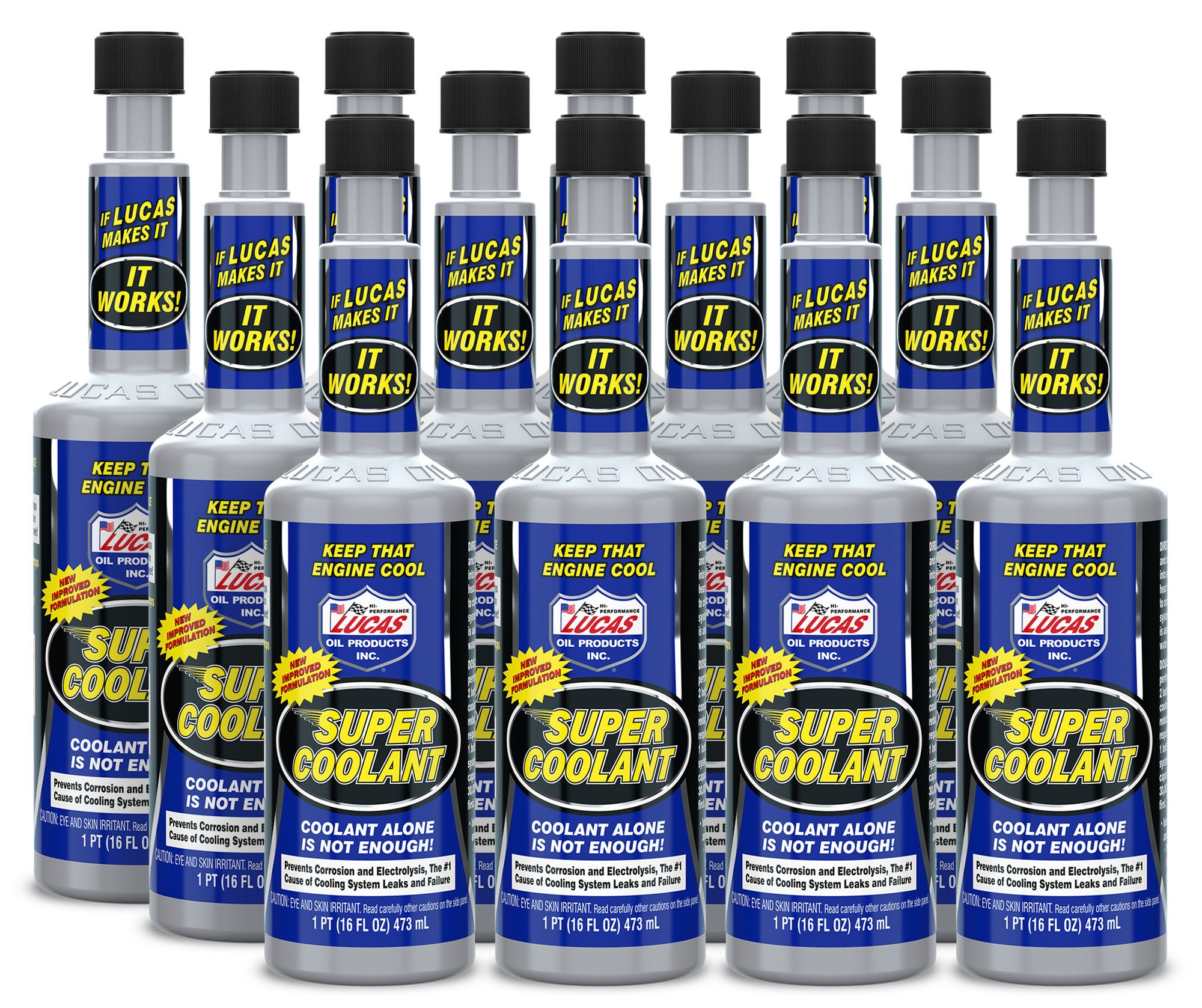 Lucas Oil Super Coolant Radiator Additive 12-Pack, 16 oz Bottles