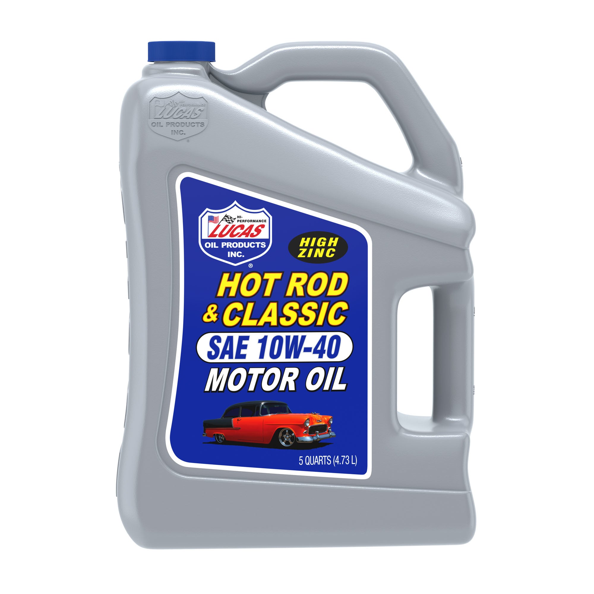 Lucas Oil LUC10683 10W40 High Zinc Conventional Motor Oil, 5 Quart Jug
