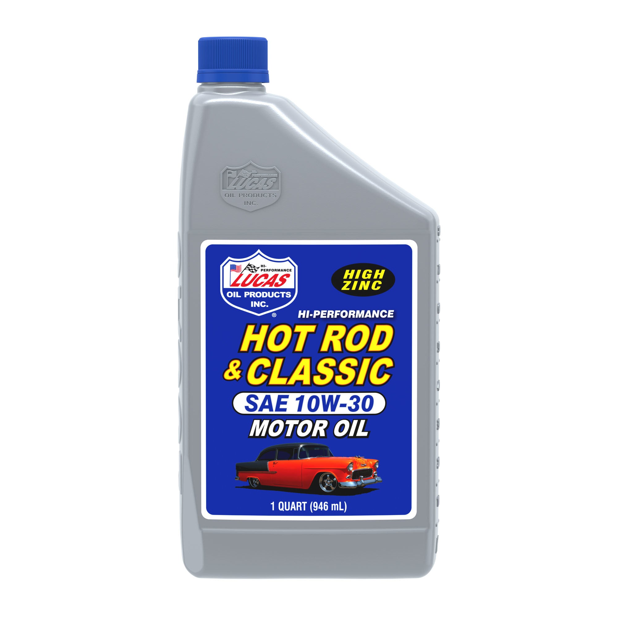 Lucas Oil LUC10687 10W30 High Zinc Conventional Motor Oil for Classic and Hot Rod Cars, 1 Quart