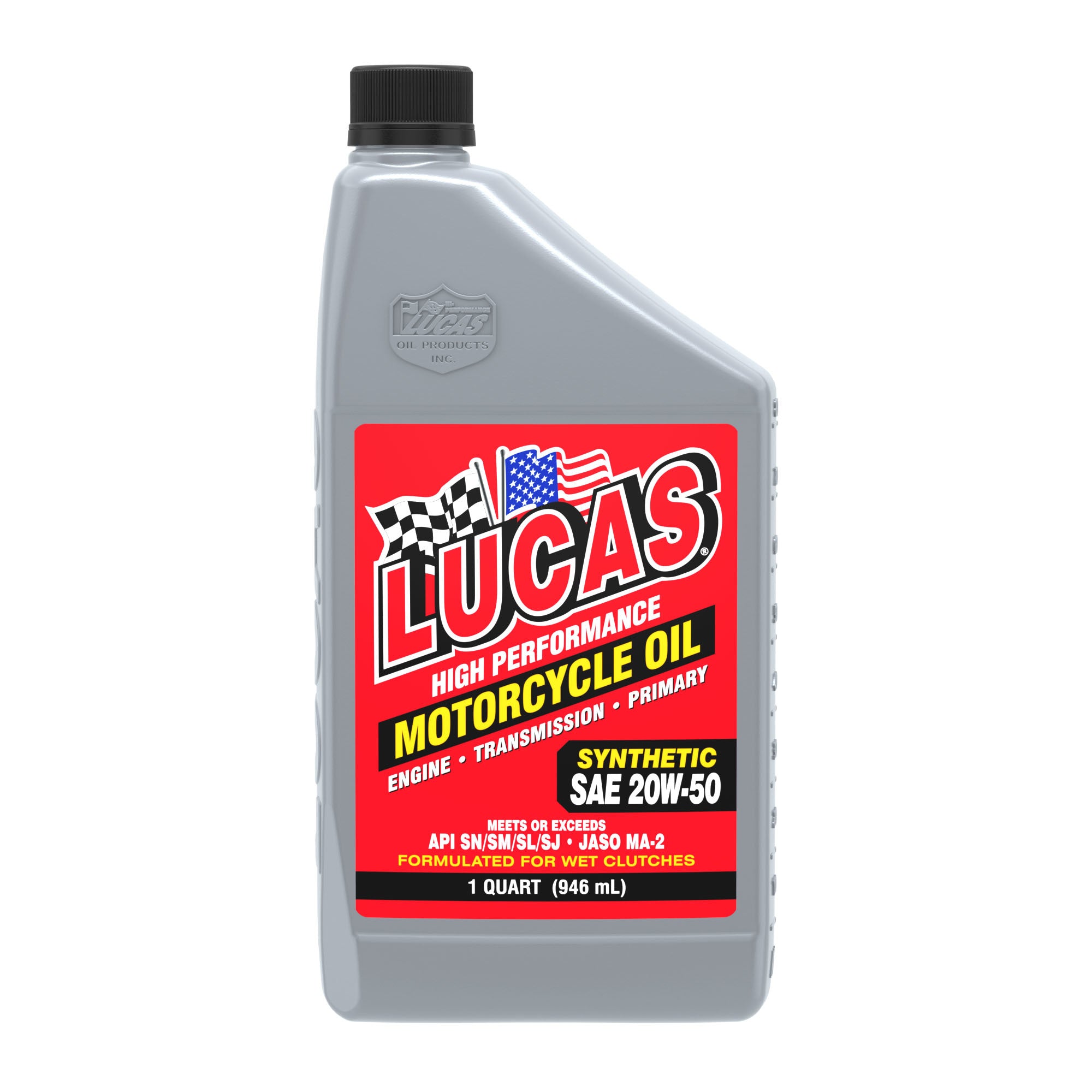 Lucas Oil Synthetic SAE 20W50 Motorcycle Oil 1 Quart