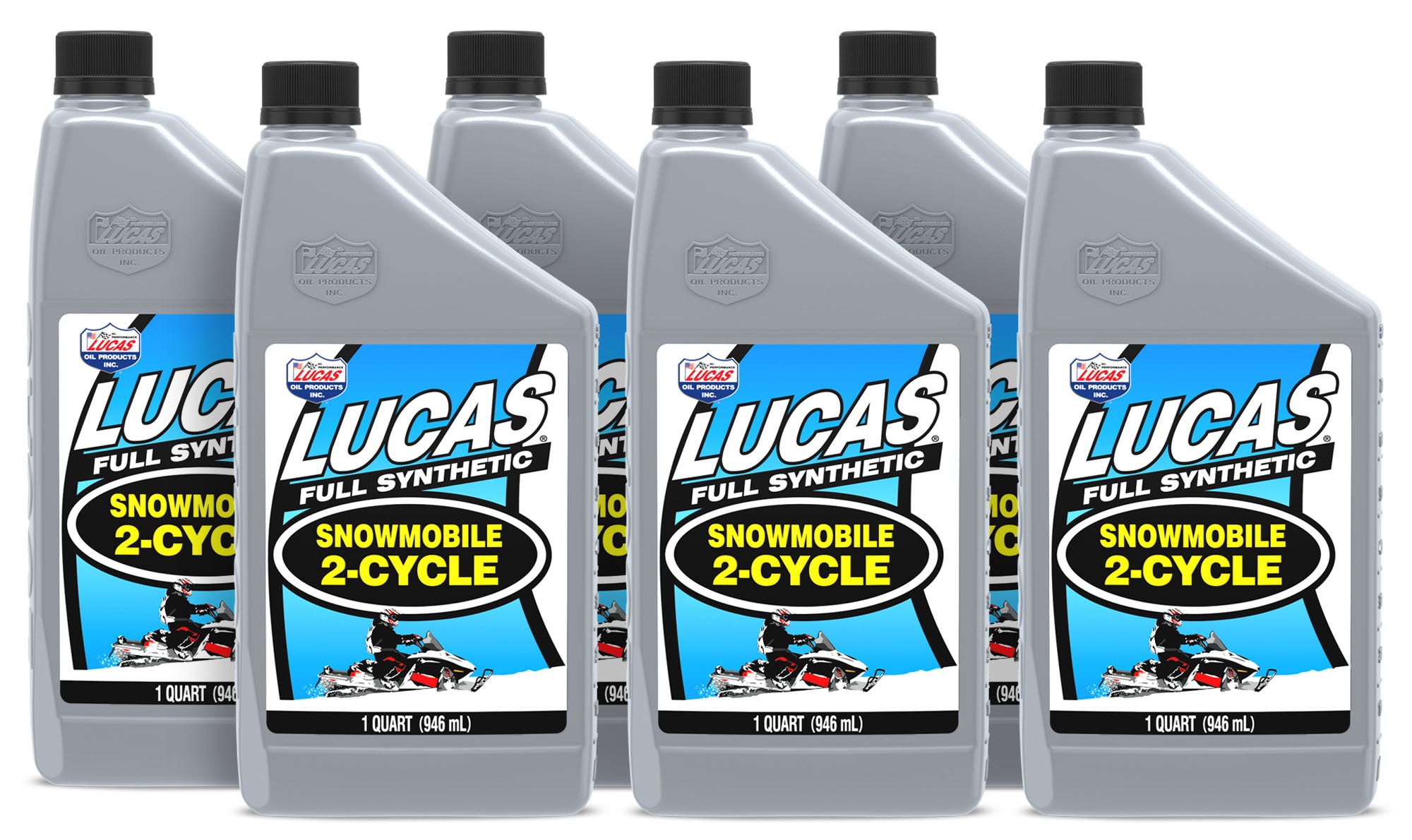 Lucas Oil 10835 2-Cycle Snowmobile Oil, Synthetic, 1 Quart Bottles, Set of 6