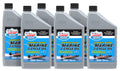 Lucas Oil 10860 Marine 2 Cycle Oil, Semi-Synthetic, 1 Quart Bottles, Set of 6