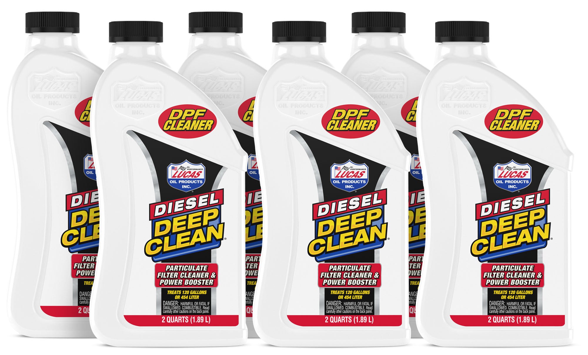 Lucas Oil Diesel Deep Clean Fuel Additive Case of 6 - 64 oz Bottles, DPF Cleaner for Heavy Duty Diesel Engines