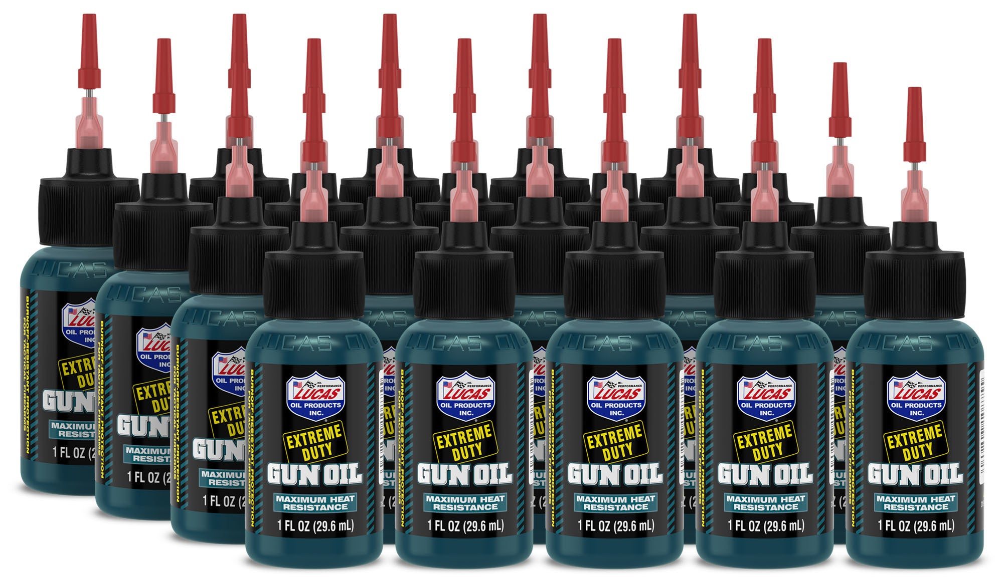Lucas Oil 10875 Extreme Duty Gun Oil, 1 oz Squeeze Bottles, Pack of 20