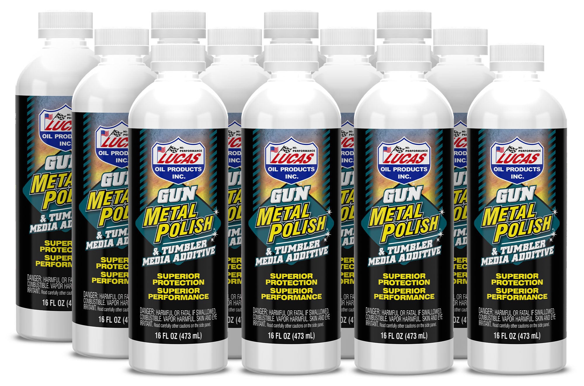 Lucas Oil 10880 Gun Metal Polish 16 oz Bottle - Set of 12