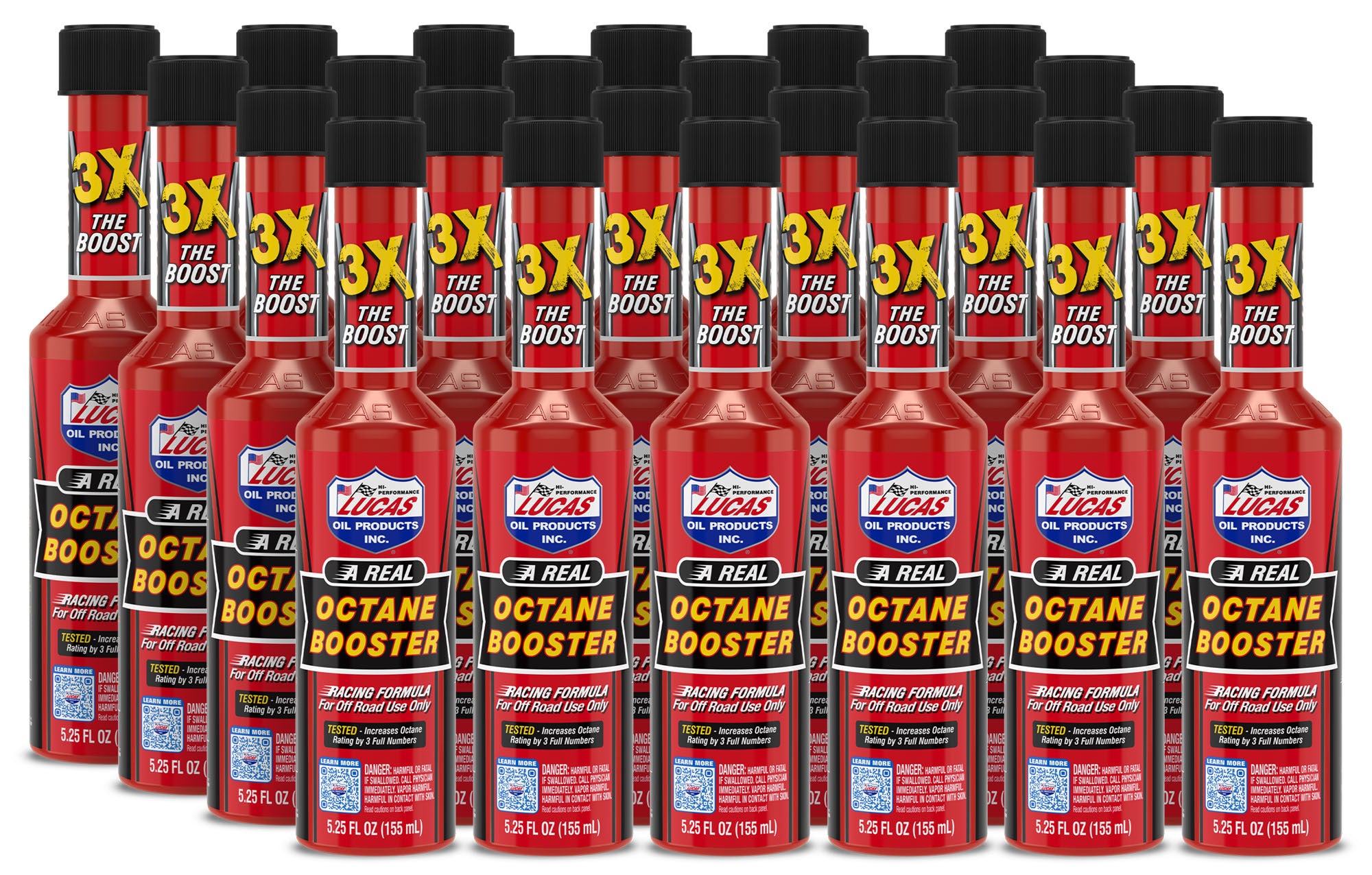 Lucas Oil 10930 Octane Booster Fuel Additive, 5.25 oz Bottle, Pack of 24