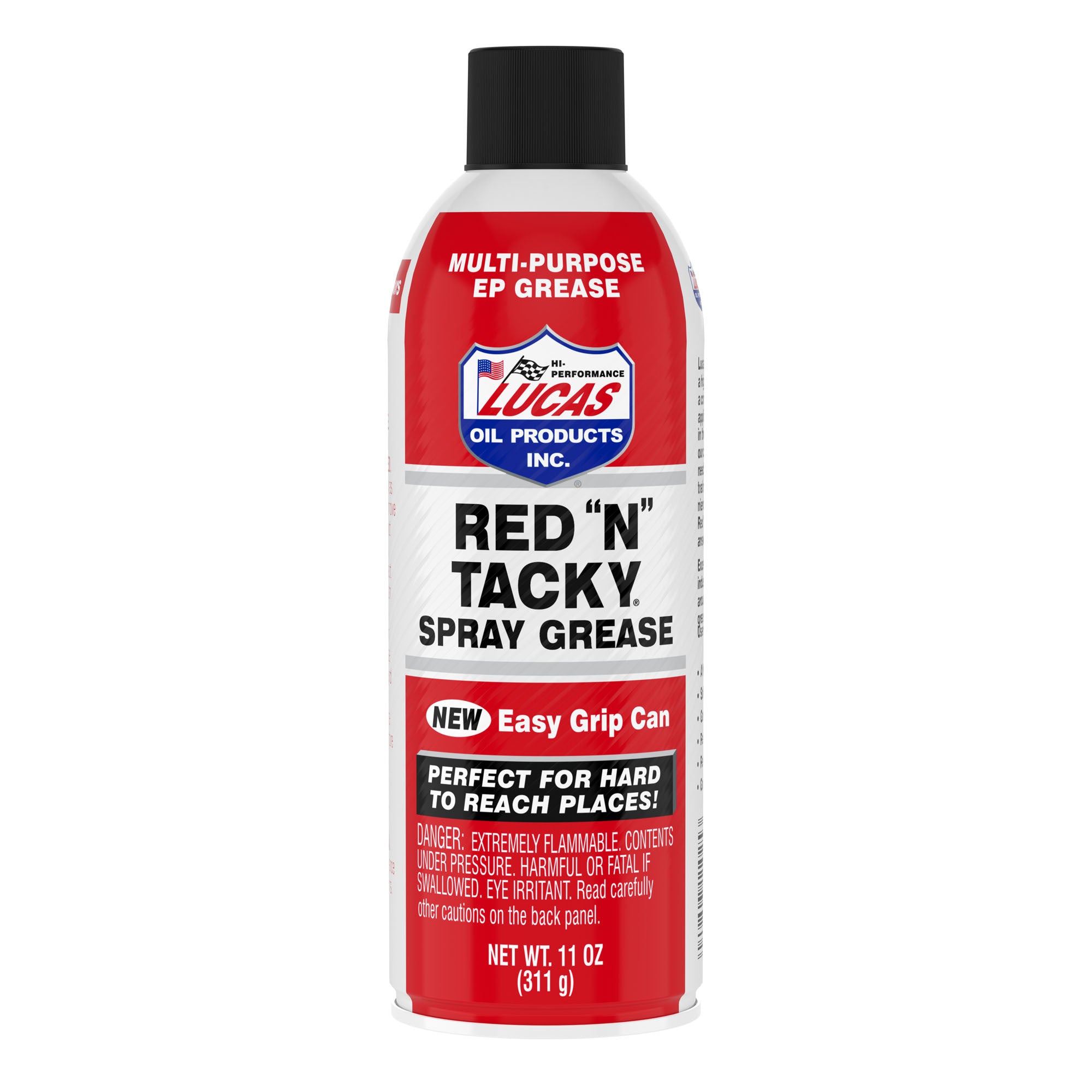 Lucas Oil Red-N-Tacky Spray Grease LUC11025, 11 oz Aerosol Can