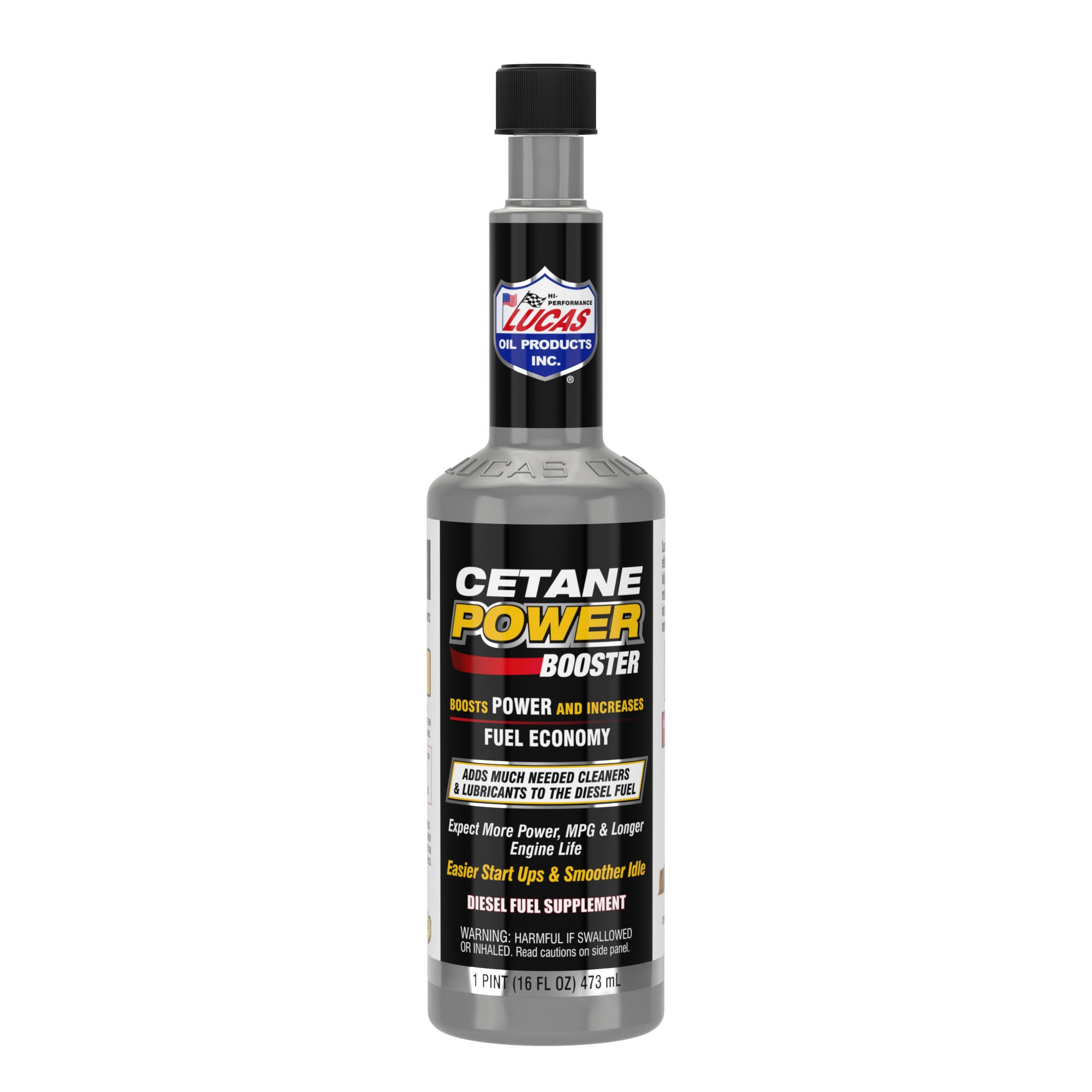 Lucas Oil Cetane Power Booster 16 oz Diesel Fuel Additive and System Cleaner
