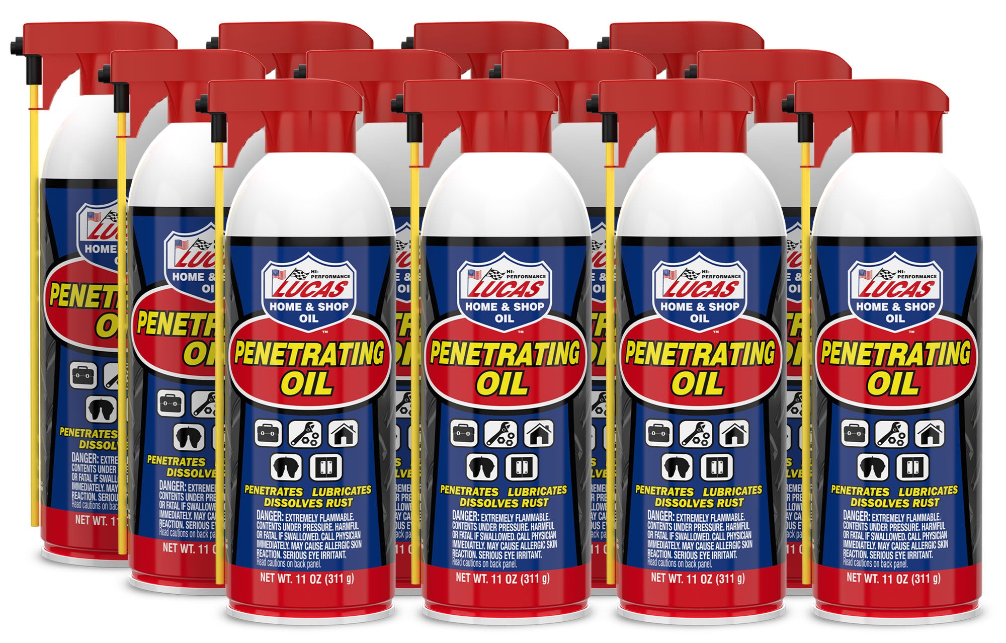 Lucas Oil 11043 Penetrating Oil Spray Lubricant 11 oz Aerosol, Case of 12