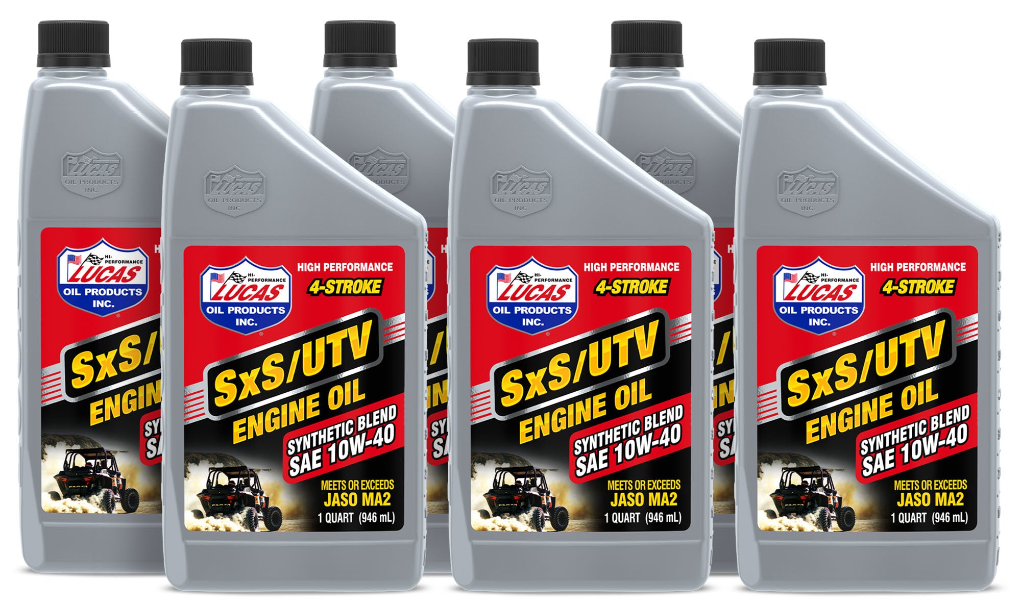 Lucas Oil 11196 Synthetic Blend 10W40 SXS Engine Oil Case of 6 Quarts