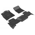 3D MAXPIDER L1CH06801509 Kagu Floor Liner for Chevy Tahoe 2015-2021, Front, 2nd & 3rd Row, Black Textured Plastic