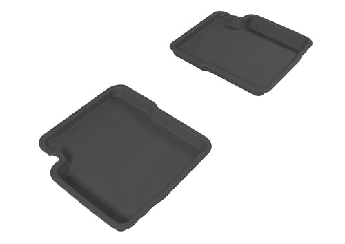 3D MAXPIDER L1FA00321509 Kagu Second Row Floor Liner for Fiat 500, Black Textured Plastic