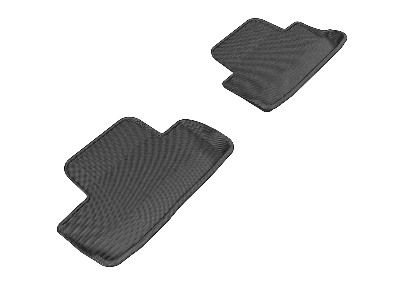 3D MAXPIDER L1FR06521509 Kagu Floor Liner for Ford Mustang 2005-2014, Second Row, Black, Textured Plastic