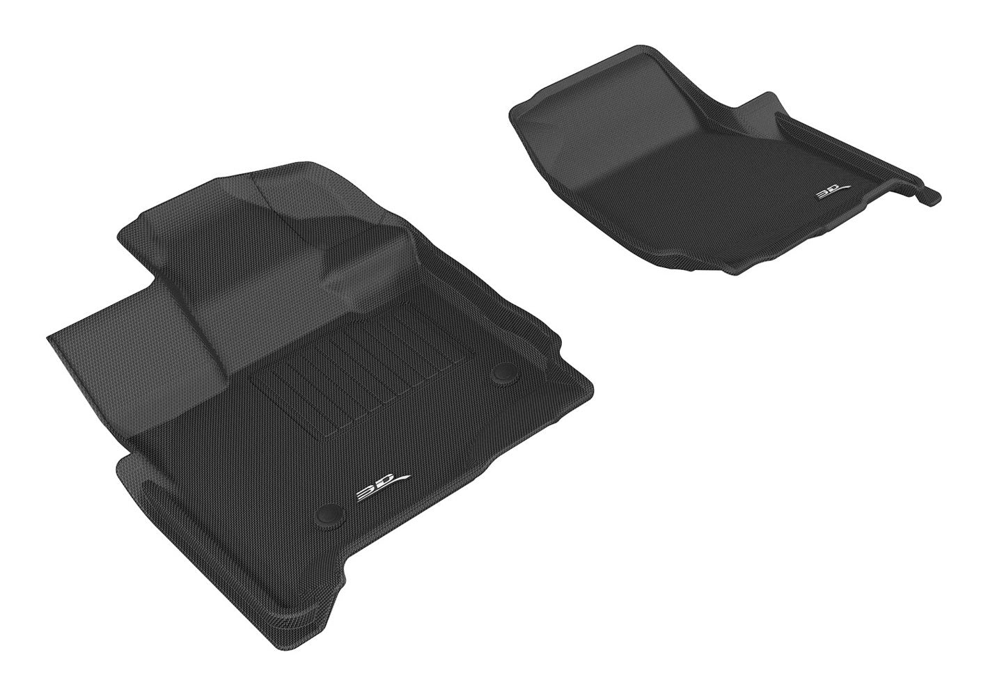 3D MAXPIDER L1FR10111509 Front Floor Liner for Ford F-150 SuperCab 2015-2021, Black Textured Plastic