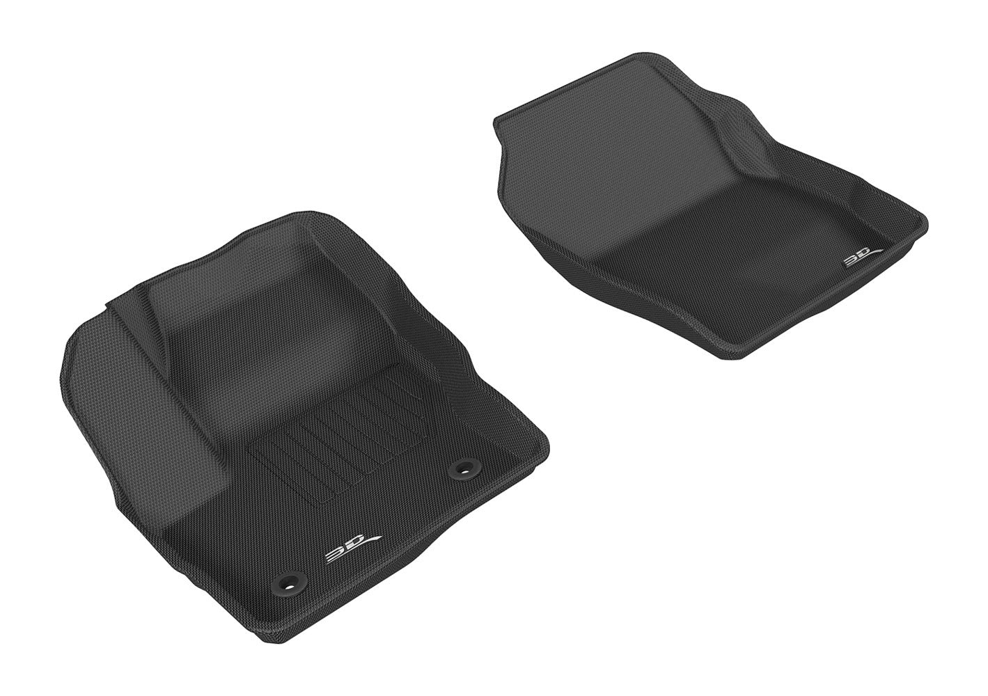 3D MAXPIDER L1FR10611509 Kagu Front Floor Liner for Ford Escape 2015-2019, Black Textured Plastic