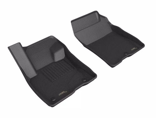 3D MAXPIDER L1FR14511509 Kagu Front Floor Liners for Ford Compact Trucks 2022-2024, Black Textured Plastic