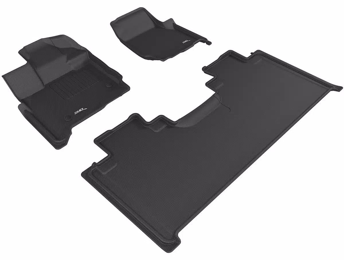 3D MAXPIDER L1FR14521509 Kagu Second Row Floor Liner for Ford Compact Trucks, Black Textured Plastic