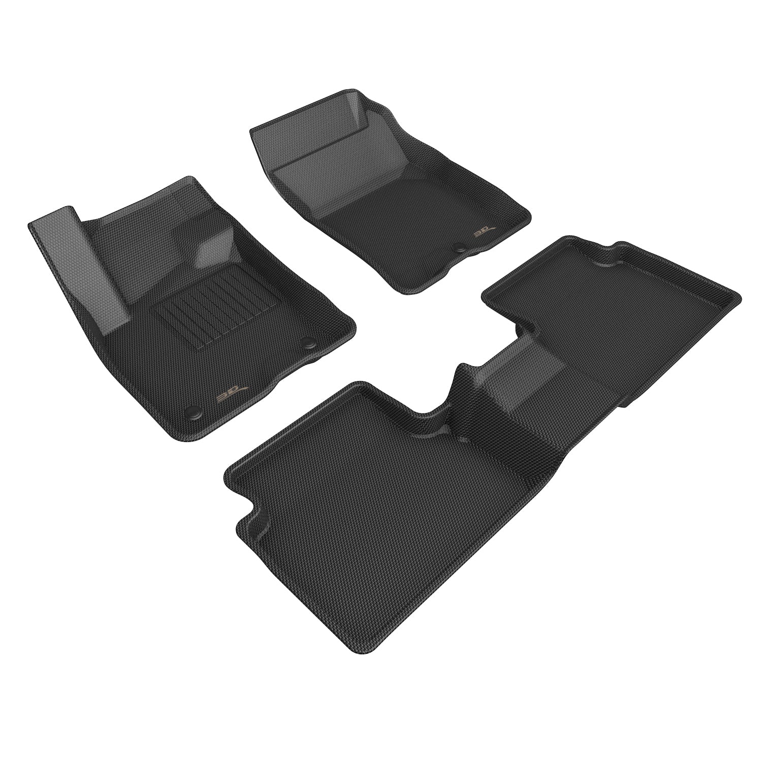 3D MAXPIDER L1FR14601509 Kagu Front and Rear Floor Liners for Ford Midsize SUV 2021-2022