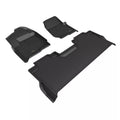 3D MAXPIDER L1FR16101509 Floorliner for Ford Fullsize Truck Crew Cab 2023-2025, Front and Second Row, Black Textured Plastic
