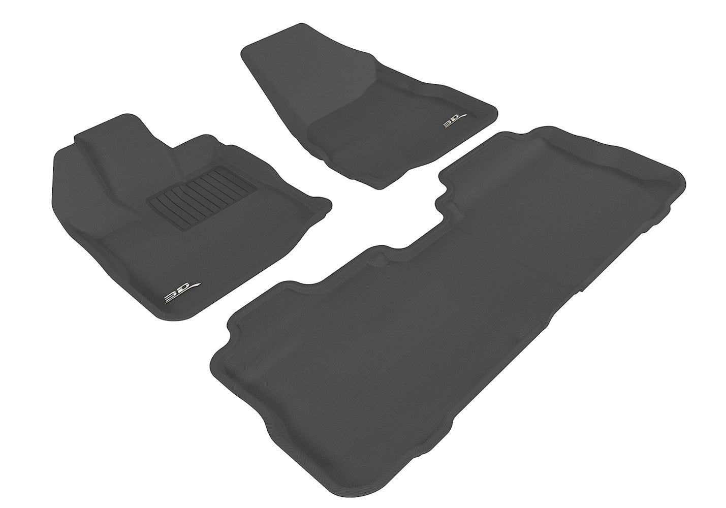 3D MAXPIDER L1GM00501509 Kagu Front and Second Row Floor Liners for GMC Terrain 2010-2017, Black Textured Plastic, 3.6 L Capacity