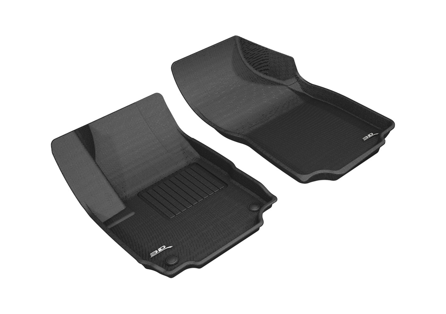 3D MAXPIDER L1GM02311509 Kagu Front Floor Liner for GMC Terrain 2018-2021, Black Textured Plastic, Pair