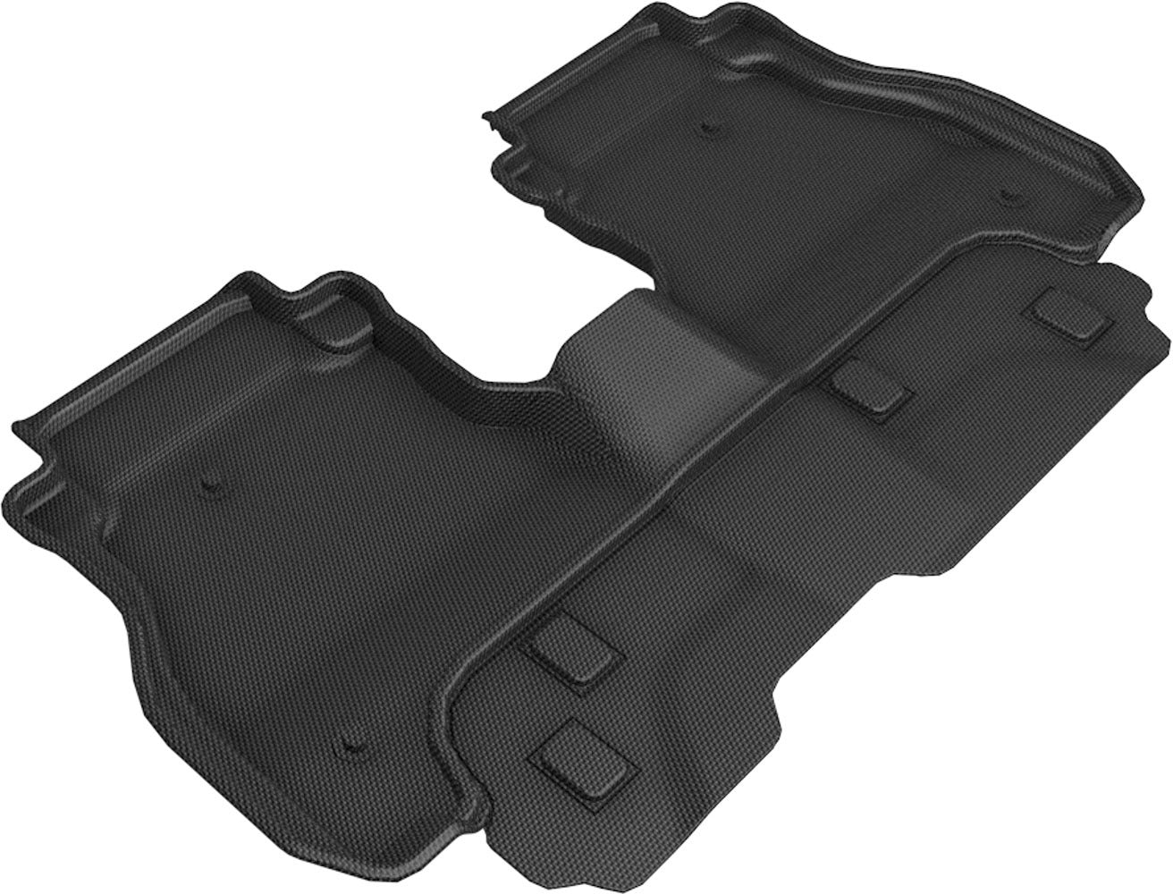 3D MAXPIDER L1JP02221509 Kagu Floor Liners for Jeep Gladiator 2020-2021, Second Row, Black Textured Plastic