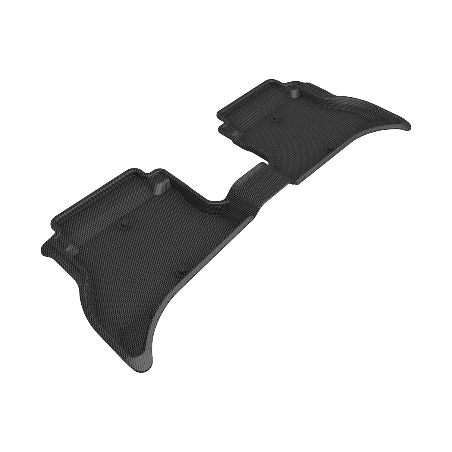 3D MAXPIDER L1JP02421509 Kagu Second Row Floor Liner for Jeep Wrangler JL 2021-2024, Black Textured Plastic