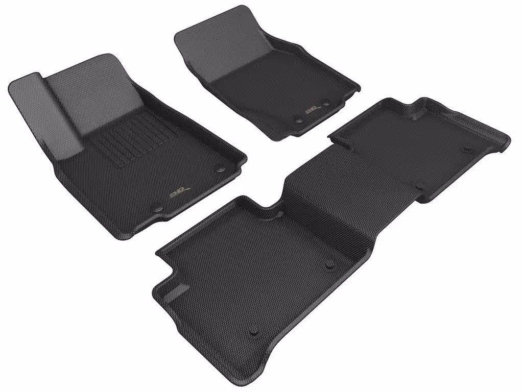 3D MAXPIDER L1JP02731509 Kagu Floor Liner for Jeep Grand Cherokee L 2021-2024, Third Row, Black Textured Plastic
