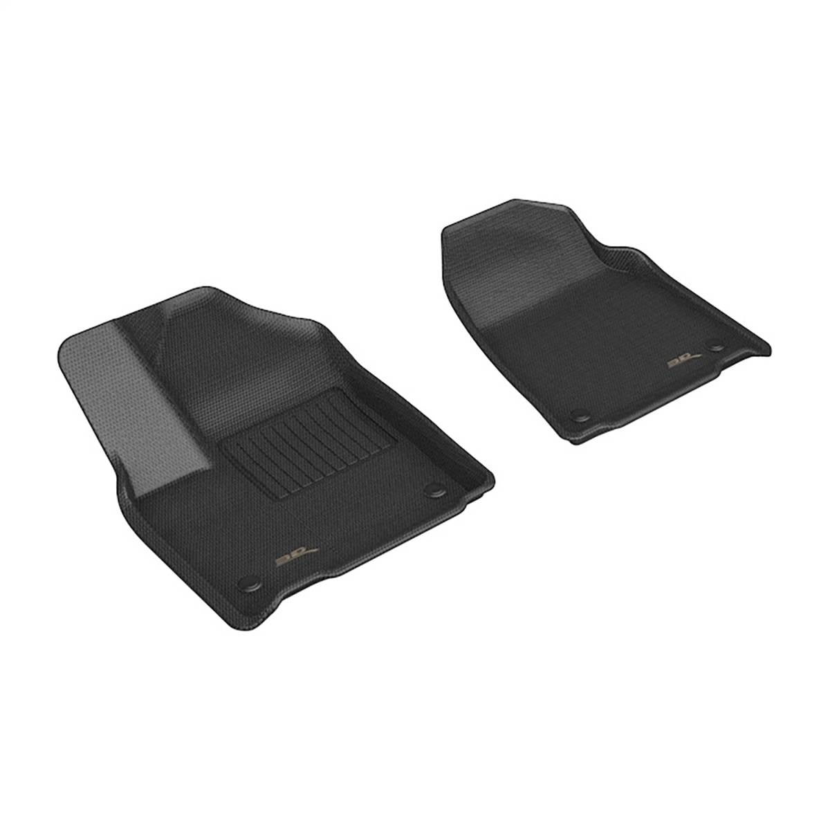 3D MAXPIDER L1JP02811509 Kagu Front Floor Liners for Jeep Wagoneer 2022-2024, Black Textured Plastic Pair