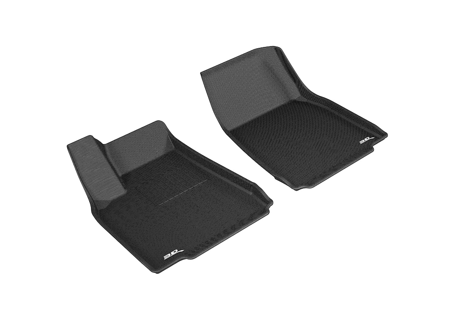3D MAXPIDER L1TL00111509 Kagu Front Floor Liner for Tesla Model X 2016-2021, Black Textured Plastic