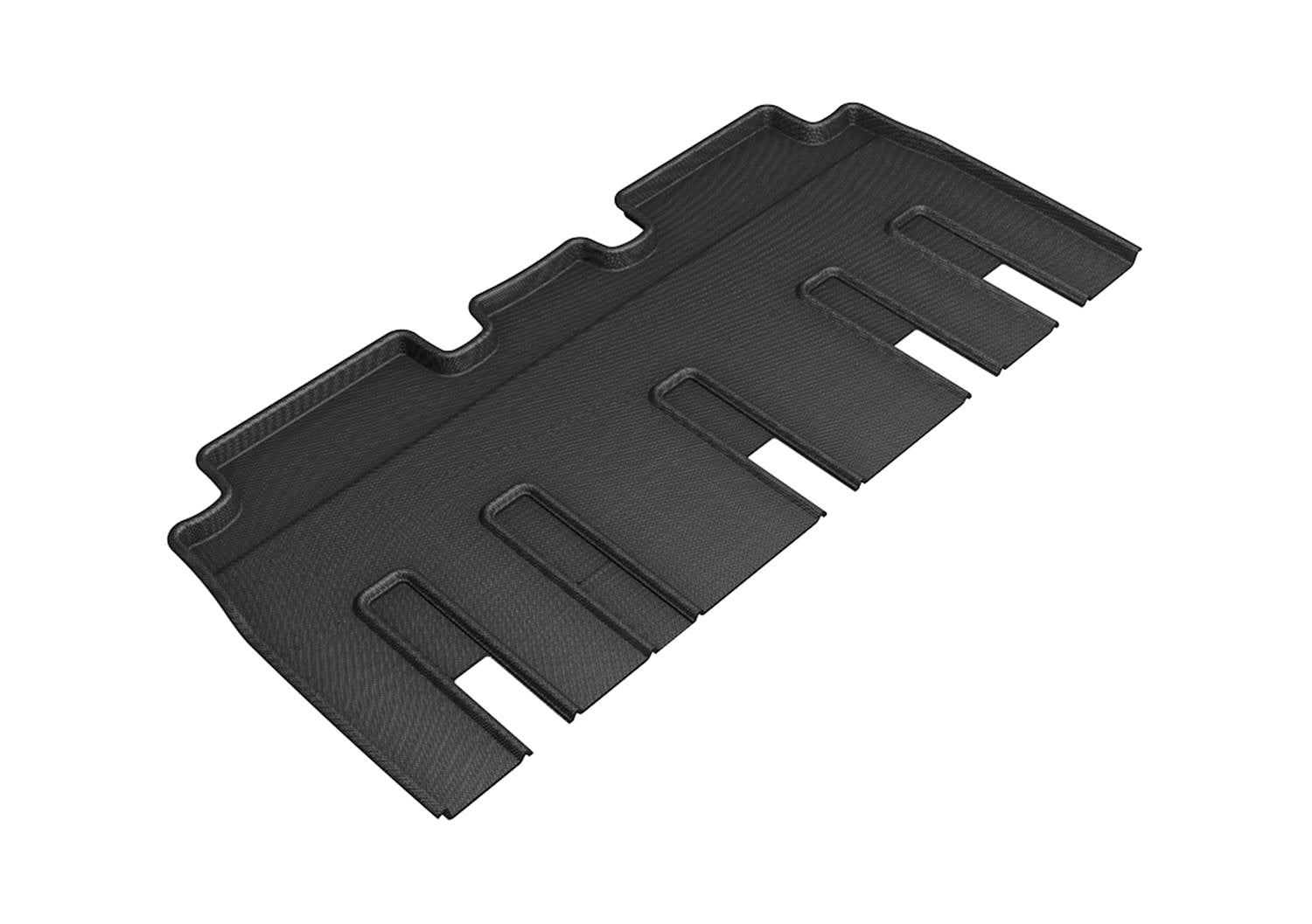 3D MAXPIDER L1TL00521509 Kagu Rear Floor Liner for Tesla Model X 2017-2021, Black Textured Plastic