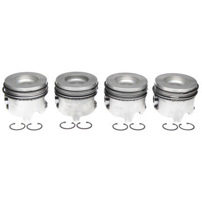 MAHLE ORIGINAL/CLEVITE Piston Set with Rings for GM 6.6L Duramax, 4-Piece, Cast Dish Design