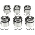 MAHLE Original/Clevite Piston Set with Rings for Dodge 5.9L Cummins Engine, 4.056 Inch Bore, Forged Dish Design