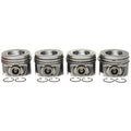 MAHLE ORIGINAL/CLEVITE Piston Set with Rings for GM 6.6L Duramax Engine, 4-Piece Kit