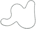 MAHLE Original/Clevite Water Pump Gasket for Ford 7.3L, 0.317 Inch Thick, Rubber Material