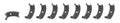 MAHLE Original Clevite MB3249VCTU9 Upper Main Bearings Set of 9 for Mopar 426 Hemi