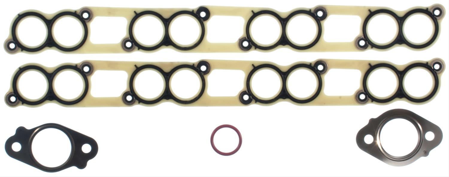Mahle Original MS19637 Intake Manifold Gasket Set for Ford 6.4L Diesel, 0.167 Inch Thickness, Round Port, Nylon Material