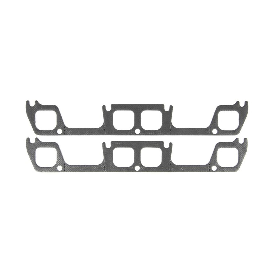 MAHLE ORIGINAL/CLEVITE MS19977 Header Gasket Set for Small Block Chevy D-Port Engines, 1.750 x 1.600 Inch, Steel Core Graphite