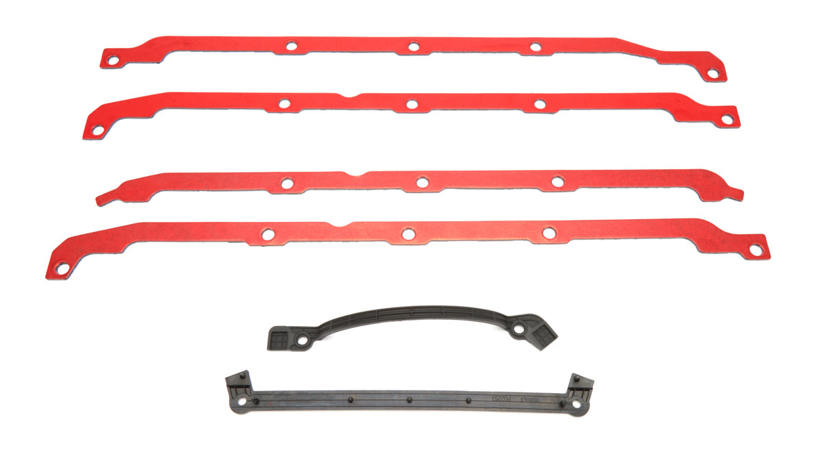 MAHLE ORIGINAL/CLEVITE OS32512 Oil Pan Gasket Set for Big Block Chevy Gen 4 with Notched Side Rail, Steel Core Fiber PTFE Coated, Multi-Piece