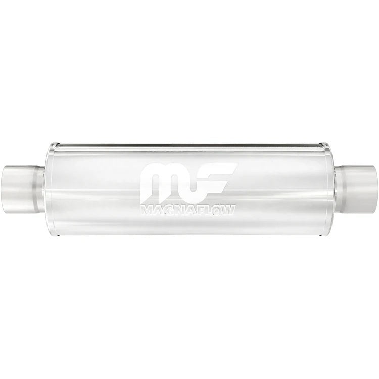 MagnaFlow Performance Exhaust Muffler 12773 Stainless Steel 4 Inch Center Inlet and Outlet