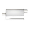 MagnaFlow Performance Exhaust 13219 Stainless Muffler with 3 Inch Center Inlet and Offset Outlet, 14x9x4 Inch Oval Body