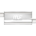Magnaflow Performance Exhaust 14239 Stainless Muffler with 3 Inch Offset Inlet and Outlet, Oval Body, 20 Inch Length