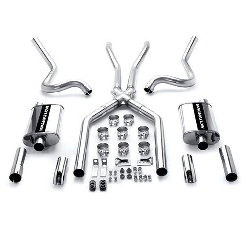 MagnaFlow Performance Exhaust Kit for 1964-66 Ford Mustang V8 with 2.5 Inch Diameter and Stainless Steel Tips