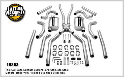 MagnaFlow Performance Exhaust System 15893 for 1964-1967 GM A-Body with 2.5-Inch Diameter and Dual Tips