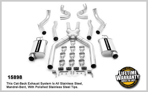 MagnaFlow Performance Exhaust 15898 Street Series Cat-Back System for GM A-Body 1968-1972, 3-Inch Diameter Stainless Steel