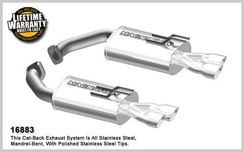 MagnaFlow Performance Exhaust 16883 Axle-Back System for Pontiac G8 2008-2009, 2.5-inch Diameter, 3-inch Tips, Stainless Steel
