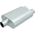MagnaFlow Performance Exhaust R20402 Rumble Aluminized Muffler with 3-Inch Center Inlet and Dual 2.5-Inch Outlets