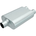 MagnaFlow Performance Exhaust R20422 Rumble Muffler with 3 Inch Center Inlet and Dual 2.25 Inch Outlets
